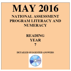 Year 7 May 2016 Reading - Answers